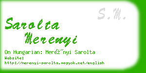 sarolta merenyi business card